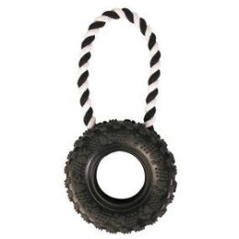   Trixie Tire on a Rope - natúr gumi játék (kerék kötéllel)