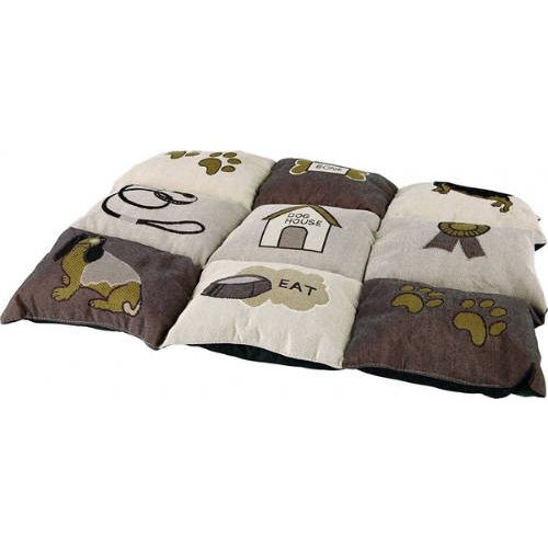 Trixie patchwork cushion-foltmintás  kutyapárna barna/bézs
