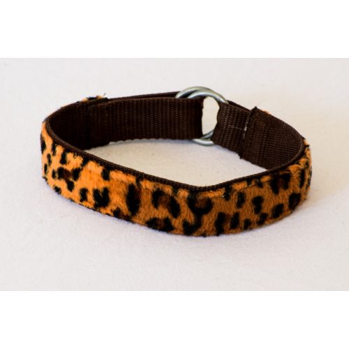 Leopárdmintás nyakörv (fix 36 cm)